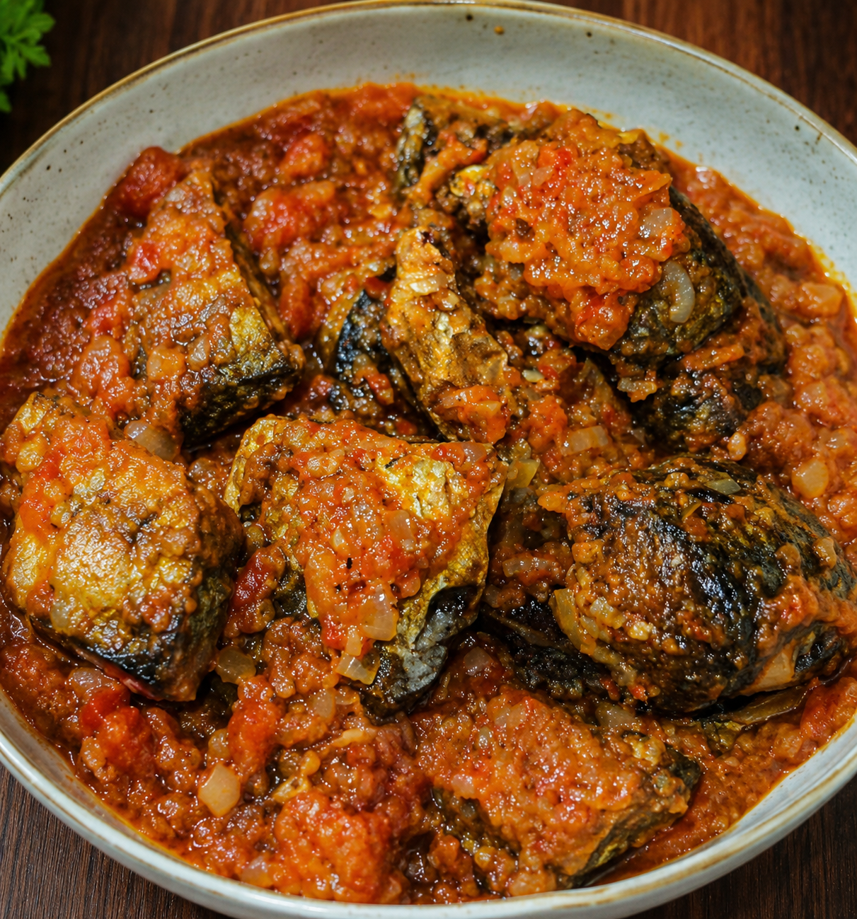 Stewed Fried Fish (Tilapia or Croaker)